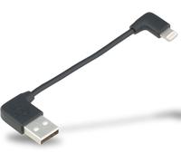 Compit Kabel Pour Iphone Lightning, Câble Recharge Court Avec Fiche Coudée (Accessoire Pour Système Compit, Pour Recharger Avec Powerbank Com/Unit, Pratique Et Discret) Taille Unique Noir