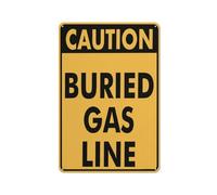 Compladeta Panneau de conduite de gaz avec inscription « Caution Buried Gas Line » - En aluminium - 30,5 x 20,3 cm - Imprimé à l'encre UV - Pour la maison