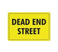 Compladeta Panneau de rue Dead End - 20,3 x 30,5 cm - En aluminium antirouille - Facile à lire et robuste - Pour l'extérieur - Pour maison, ferme, cour