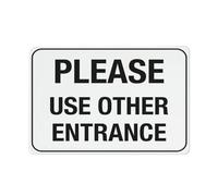 Compladeta Panneau d'entrée « Please Use Other » 30,5 x 20,3 cm en aluminium imprimé à l'encre UV pour la maison et le travail