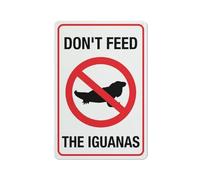 Compladeta Panneau « Don'T Feed The Iguanas » - 20,3 x 30,5 cm - Aluminium antirouille - Protection contre les UV, imperméable, résistant aux intempéries et à la décoloration - 4 trous pré-percés