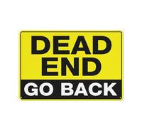 Compladeta Panneau en métal « Dead End Go Back » - 30,5 x 20,3 cm - Aluminium antirouille - Impression à l'encre UV - Durable/résistant aux intempéries - Extérieur pour la maison