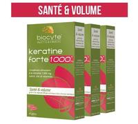 Complément Alimentaire - BIOCYTE - Keratine Forte - 120 gélules - Cheveux Sains - Vitamine B8
