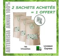 Complément Alimentaire Herbal D-tox Infusion Renforcement de L'organisme Artémisinine ~ Armoise Pure, Artemisia Annua L 180 sachets