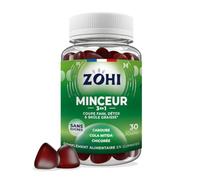 Complément Alimentaire Minceur -Gummies Minceur-60 gommes de fruits goût Framboise Pamplemousse- ZOHI- Fabriqué en France