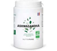 Complément alimentaire - NUTRIPURE - Ashwagandha Bio KSM66® - 750 mg - Adaptogène - Withanolides 5% - Gélule végétale