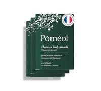 Complément Alimentaire Pousse & Croissance Cheveux Fins | Volume, Densité & Anti-Casse - Accélère la croissance, Nourrit et Renforce | Keratine, Prêle, Bambou, Roquette, Myrtille| 90 jours | POMÉOL