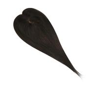 Complément capillaire 3 * 5 pouces en cheveux humains naturels, base mono, raie invisible, extension de cheveux Effet naturel et Volumineux(Dark Brown,18 inch)