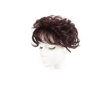 Complément capillaire court et bou or femme, perruque respirante 13x13 cm, grande couverture, à clipser, effet ondulé. Hair Extensions Pièces Wigs(Dark Brown)