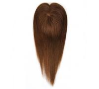 Complément capillaire for femme en cheveux humains naturels, base en dentelle suisse 4 x 4,5 pouces, sans frange. Effet naturel et Volumineux(4#,20 inch)