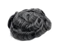 Complément Capillaire Homme Pour Calvitie 8×10 inch Men Human Hair Toupee,Thin Skin Mens Invisible Hairline Hairpieces for Man, Replacement Wigs Perruquest Hommes(1B50#)