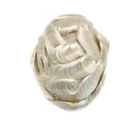 Complément Capillaire Homme Pour Calvitie Brazilian Remy Human Hair Men Wig,6 inch Short Full Lace Wigs for Daily Use Base Size 8x10 inch Perruquest Hommes(60 blonde)