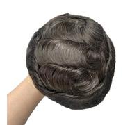 Complément Capillaire Homme Pour Calvitie Clip-On Men's Wigs,Mono Base with 4 Clips 130 Density Durable Breathability Human Hair Toupee for Daily Use Perruquest Hommes(5"X7",Light brown)