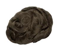 Complément Capillaire Homme Pour Calvitie Perruque for homme en cheveux humains, toupet, densité 130, épaisseur 0,1-0,12 mm, base 8" x 10". Perruquest Hommes(6inch Stright Hair,7)