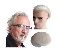 Complément Capillaire Homme Pour Calvitie Pièces de cheveux toupet for hommes, prothèse de cheveux naturels, système de remplacement de cheveux en dentelle suisse, unités de cheveux, Base 10*8 Perruqu