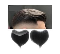 Complément Capillaire Homme Pour Calvitie Postiche for homme avec fixation de cheveux, perruque frontale de 6 pouces, densité de cheveux 100% humains, forme frontale en V, peau fine de 0,05 à 0,14 mm