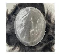 Complément Capillaire Homme Pour Calvitie Postiche for hommes nœud invisible 0,12-0,14 mm peau PU postiche for hommes prothèse capillaire masculine durable 6" unité de système de cheveux humains natur