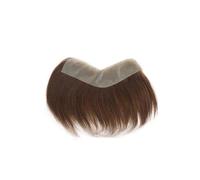 Complément Capillaire Homme Pour Calvitie Postiche frontal for homme, postiche en PU for cheveux humains, système de remplacement de ligne de cheveux naturelle, densité 150, brun Perruquest Hommes(4x1