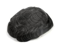 Complément Capillaire Homme Pour Calvitie Prothèse capillaire masculine respirante, postiche en dentelle complète for hommes,cheveux humains Perruquest Hommes(#1B20,7x9)