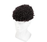 Complément Capillaire Homme Pour Calvitie Toupet afro bou or homme, injection de 0,12 mm, base de peau complète, 10 mm, prothèse capillaire indienne Perruquest Hommes(8x10)