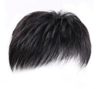 Complément Capillaire Homme Pour Calvitie Toupet court for homme, perruque à clipser, extension de calvitie, accessoire for porter au quotidien Perruquest Hommes(Natural Black)
