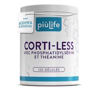 Complément Cortisol PiùLife 600 mg Phosphatidylsérine - 120 Gélules | 3 par jour, Avec Ashwagandha, L-Théanine, Magnésium et Vitamines B6 B12, Sans Gluten et Sans Lactose