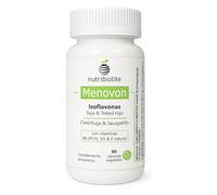 Complément ménopause naturel aux isoflavones de soja et de trèfle rouge, cimicifuge, gattilier et vitamines D3, B6 et E - 90 gélules (3 mois) - Menovon Nutribiolite