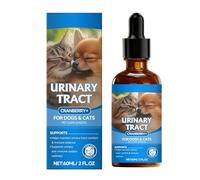 Complément urinaire pour chat | 60 ml Gouttes de soutien - Compléments aromatisés pour chiens | Pour animaux de compagnie et chiots de petites, moyennes et grandes races