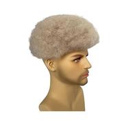 Compléments capillaires Afro Wave cheveux toupet unité noir hommes bouclés système de remplacement humains pleine dentelle Usage quotidien(Ombre Afro Curly)