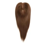 Compléments capillaires en cheveux humains for femmes aux cheveux clairsemés, postiches à clipser sur base en soie 7 x 13 cm Hair Extensions Pièces Wigs(12 inch,Light brown)