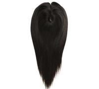 Compléments capillaires en cheveux humains for femmes aux cheveux clairsemés, postiches à clipser sur base en soie 7 x 13 cm Hair Extensions Pièces Wigs(6 inch,Black)