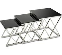 Complet 3 chaises Timantti Argent Noir
