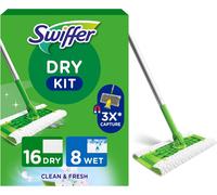 Complete Broom Kit,1 Broom,16 Dry Wipes And 8 Wet Wipes,Catches And Retains 3 Times More Dust,Dirt And Hair Than A Classic Broom