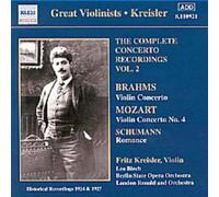 Complete Conc. Recordings Vol. 2 : Mozart & Brahms Kreisler, Violon; Orch. Dirs. Blech Ou Landon - 1924-1927