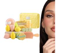 Complete Cosmetic Tool Set Including Foundation Blender and Stylish Makeup Bag, Beginner-Friendly Travel Case Organizer with Essential Beauty Accessories for Daughter, Mom, Wife