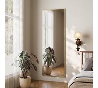 Complete Door Mirror 35 X 122 Cm Wall Mirror With 2 Height Adjustable Over Door Hanging Hooks Aluminium Frame For Entryways And Bedroom