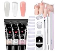 Complete Gel Manicure Nail Kit with Portable UV Lamp, Adorable Full Poly Extension Set, Nail Accessories for Women Professional Salon and Home Use, 22.6x13.1x11.9 inches