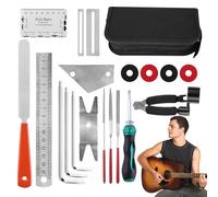 Complete Guitar Kit, Maintenance Tool Set, 7.87x5.91x1.77 Inches Hex Wrench with Sturdy Build, Care Files Bag with Compact Design, Instrument Accessory for Acoustic and Electric Guitars