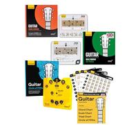 Complete Guitar Theory Super Bundle - Tableau d'accords de triche pour guitare, décodeur Cercle des Quintes + livre, boussole d'accords de guitare coulissante + livre, balance de guitare coulissante +