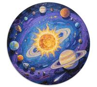Complete Map of The Solar System Puzzle 1000 Pieces Cadeau Unique Planet Jeu Éducatif Challenge Toy À De Qualité Supérieure Peinture Art pour Adultes Et Enfants 1000pcs (67.5x67.5cm)