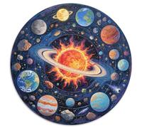 Complete Map of The Solar System Puzzle 1000 Pièces Cadeau Unique Planet Jeu Éducatif Défi Jouet À De Qualité Supérieure Peinture Art pour Adultes Enfants 1000pcs (67.5x67.5cm)