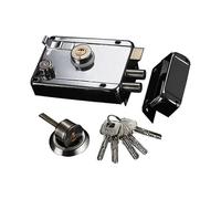 Complete Night Lock with Key, Exterior Front Door Lock, (Left Open)