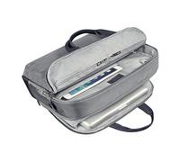 Leitz Sac pour ordinateur 13.3“, 18 poches de rangement, Gris, Polyester Déperlant et Cuir Véritable, Smart Traveller, 60390084