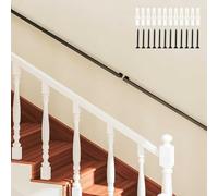 CompleteRailing Kit Main courante murale réglable pour intérieur/extérieur 30 600 cm avec supports en fer forgé et vis métalliques (2,8 m)