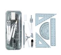 Complets De Géométrie En Plastique Avec 9 Outils Essentiels Y Compris Des Règles Compas Pour Un Dessin Précis Un Étui Rangement Compact Pour Boussole