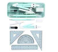 Complets De Géométrie En Plastique Avec 9 Outils Essentiels Y Compris Des Règles De Compas Pour Un Dessin Précis