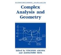 Complex Analysis And Geometry