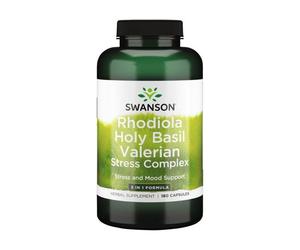 Complexe anti-stress Full Spectrum Rhodiola Holy Basil Valerian - 180 gélules