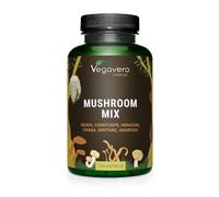 Complexe Champignons 2000 mg | UNIQUE : Extraits Puissants | Hericium, Reishi, Cordyceps CS-4, Shiitake, Chaga, Agaricus | Système Immunitaire | 120 Gélules | Vegan | Vegavero®