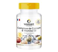 Complexe de Calcium & Vitamine D - avec 300mg de Calcium, 75mg de Magnesium & Vitamine D3 - Végétarien - 250 gélules | Warnke Vitalstoffe - Qualité des pharmacies allemandes